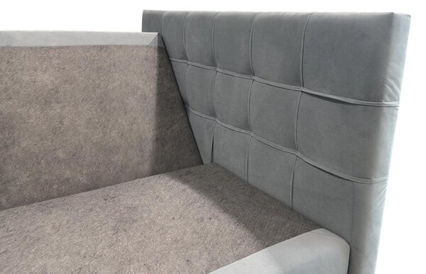 Čalúnená posteľ boxspring DIRELIS TRINITY 140x200 cm sivá Matrac: Matrac Bonell pružinový