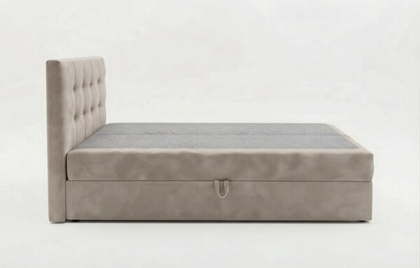 Čalúnená posteľ boxspring DIRELIS TRINITY 140x200 cm béžová Matrac: Matrac Bonell pružinový