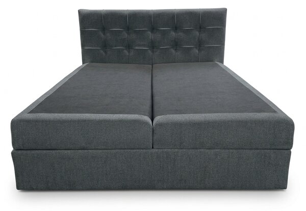 Čalúnená posteľ boxspring DIRELIS VIBE 140x200 cm tmavo sivá Matrac: Matrac Bonell pružinový