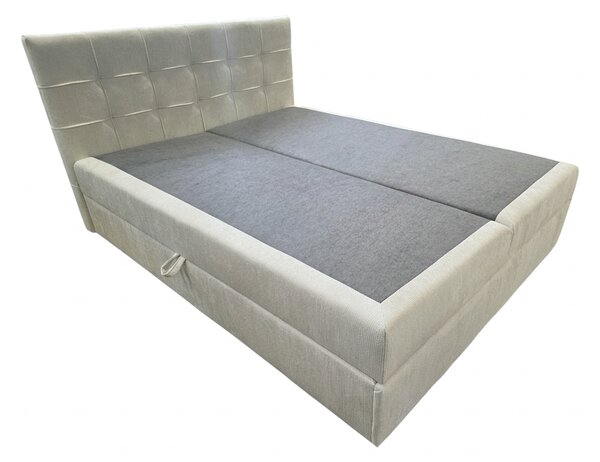 Čalúnená posteľ boxspring DIRELIS VIBE 140x200 cm krémová Matrac: Matrac Bonell pružinový