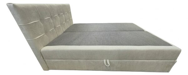 Čalúnená posteľ boxspring DIRELIS VIBE 140x200 cm krémová Matrac: Matrac Bonell pružinový