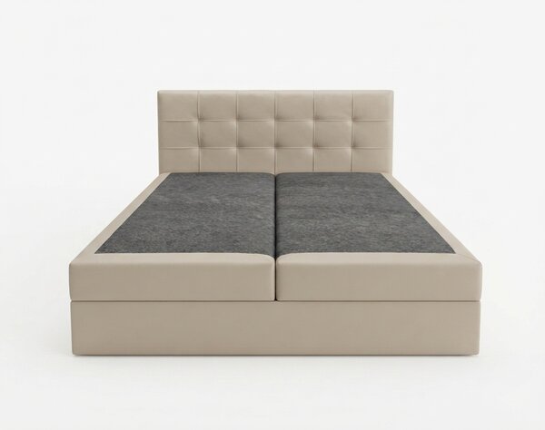 Čalúnená posteľ boxspring DIRELIS TRINITY 140x200 cm béžová Matrac: Matrac Bonell pružinový