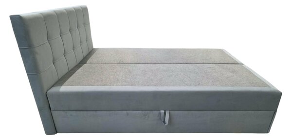 Čalúnená posteľ boxspring DIRELIS TRINITY 140x200 cm sivá Matrac: Matrac Bonell pružinový