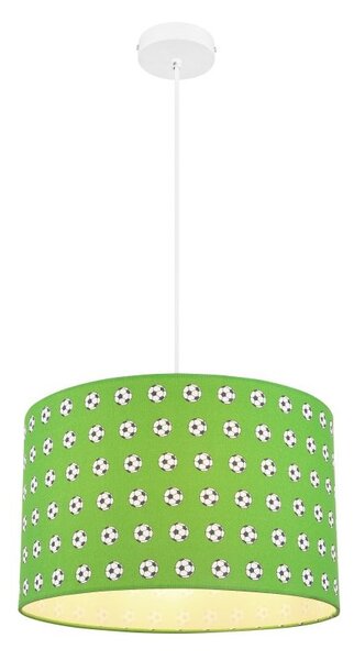 Globo 54009H detské závesné stropné svietidlo Lemmi 1x60W | E27 - zelená, futbal