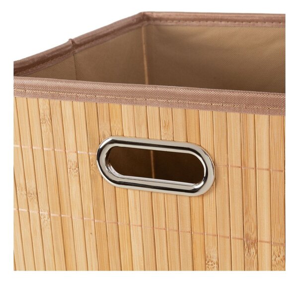 Bambusový úložný box v prírodnej farbe 31x31x31 cm – Compactor