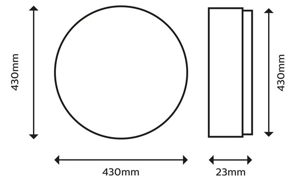 Philips SuperSlim stropné svietidlo 2 700 K Ø 42 cm čierne, Čierna, Pracovňa / Kancelária, kov, Závesné svietidlo