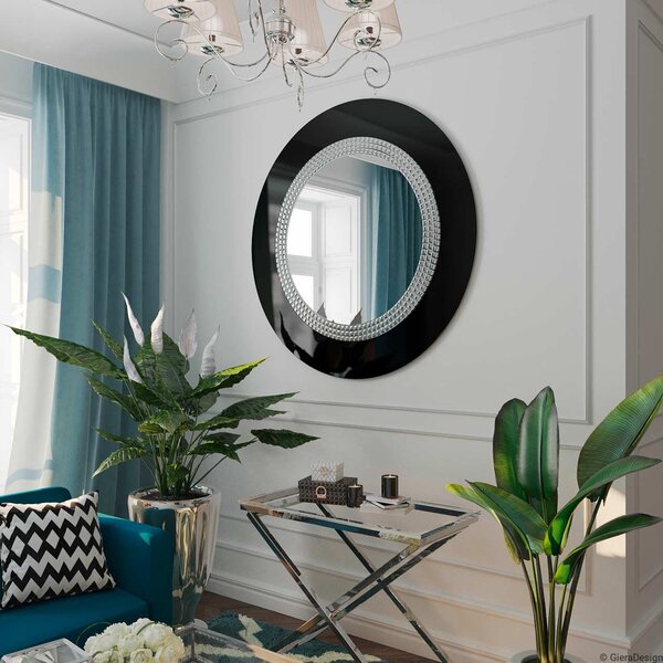 Zrkadlo Elegance Black Rozmer: Ø 80 cm