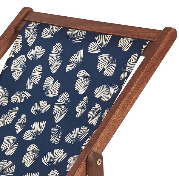 Sada 2 náhradných poťahov na záhradné ležadlo polyester 113 x 44 cm so vzorom