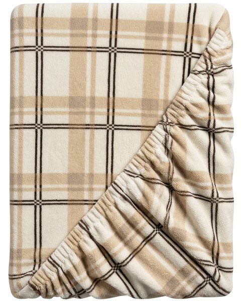 Plachta mikroplyš PLAID 90x200 cm krémová