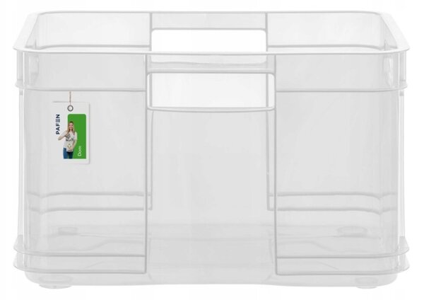 Keeeper Úložný box pre domácnosť aj dielňu, BRUNO M, 16L, 35 x 27 x 21 cm, transparentný