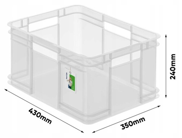 Keeeper Úložný box pre domácnosť aj dielňu, BRUNO XL, 28L, 43 x 35 x 24 cm, transparentný