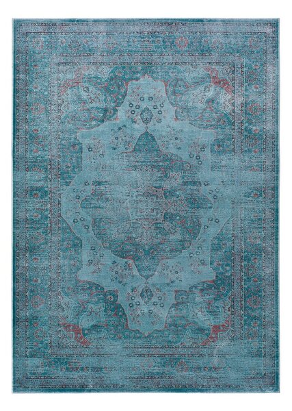 Modrý koberec z viskózy Universal Lara Aqua, 120 x 170 cm