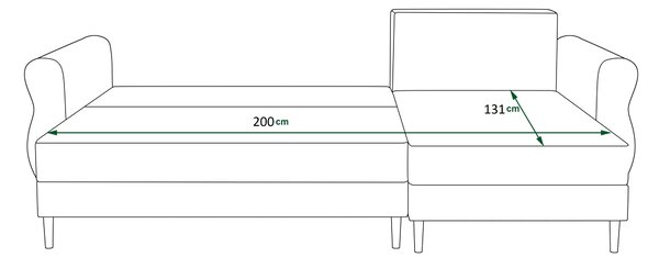 Rozkladacia obojstranná sedacia súprava do L SILVIANO 230x140 cm, sivá