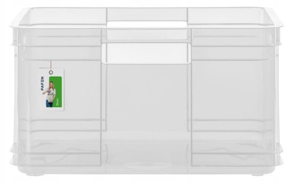 Keeeper Úložný box pre domácnosť aj dielňu, BRUNO XL, 28L, 43 x 35 x 24 cm, transparentný