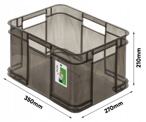 Keeeper Úložný box pre domácnosť aj dielňu, BRUNO M, 16L, 35 x 27 x 21 cm, dymový
