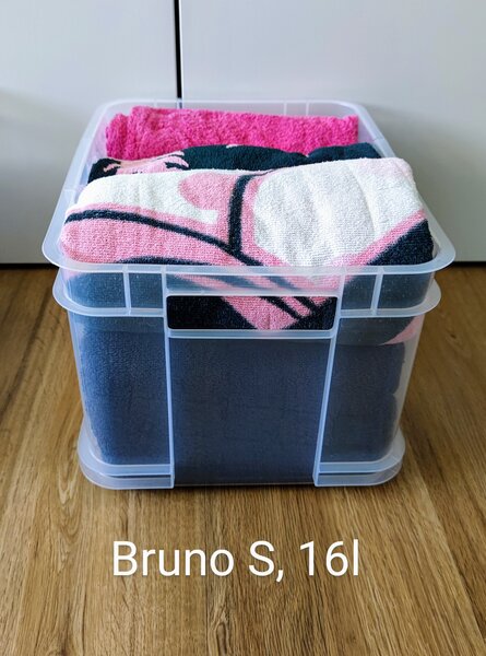 Keeeper Úložný box pre domácnosť aj dielňu, BRUNO M, 16L, 35 x 27 x 21 cm, transparentný