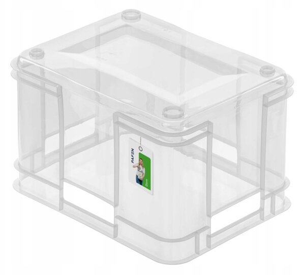 Keeeper Úložný box pre domácnosť aj dielňu, BRUNO M, 16L, 35 x 27 x 21 cm, transparentný