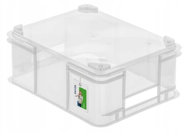 Keeeper Úložný box pre domácnosť aj dielňu, BRUNO L, 20,5L, 43 x 35 x 17,5 cm, transparentný
