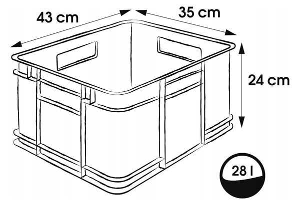 Keeeper Úložný box pre domácnosť aj dielňu, BRUNO XL, 28L, 43 x 35 x 24 cm, dymový