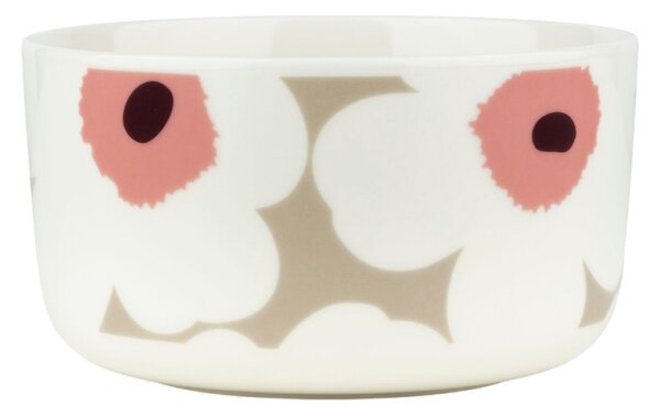 Marimekko Miska Oiva Unikko 0,5l, béžovo-ružová