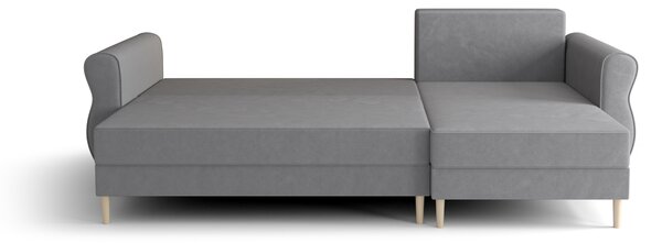 Rozkladacia obojstranná sedacia súprava do L SILVIANO 230x140 cm, sivá