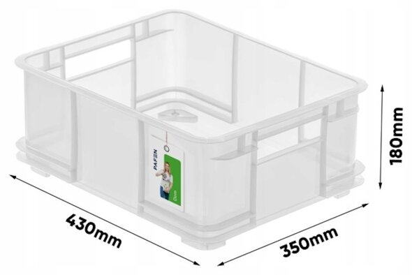 Keeeper Úložný box pre domácnosť aj dielňu, BRUNO L, 20,5L, 43 x 35 x 17,5 cm, transparentný