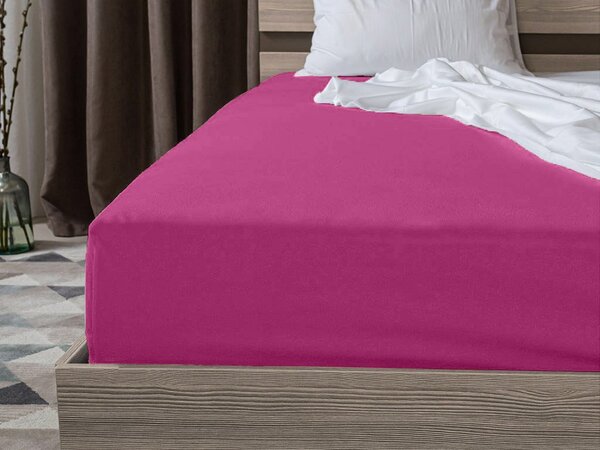 Bavlnená plachta s gumou STANDARD 90 x 200 cm purpurová