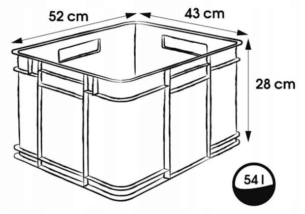 Keeeper Úložný box pre domácnosť aj dielňu, BRUNO XXL, 54L, 52 x 43 x 28 cm, transparentný