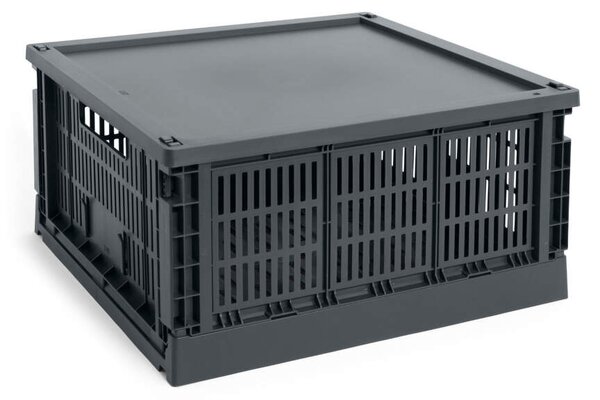 HAY Plastové veko Colour Crate Large Square, charcoal
