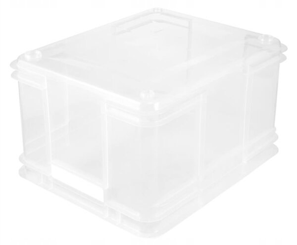 Keeeper Úložný box pre domácnosť aj dielňu, BRUNO XXL, 54L, 52 x 43 x 28 cm, transparentný