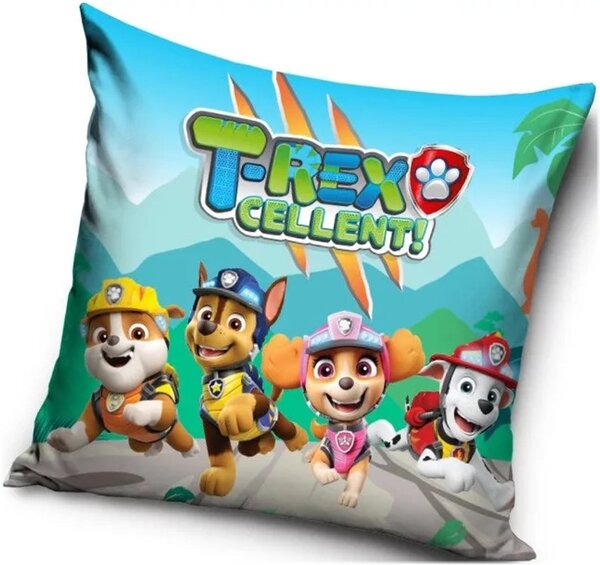 Vankúš Tlapková patrola - Paw Patrol - motív T-Rex cellent! - 40 x 40 cm