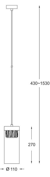 Zuma Line P0389-01D-0FD2 závesné stropné svietidlo GEM | 28W G9
