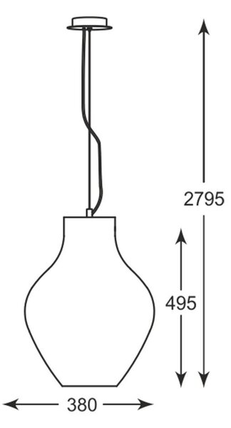 Zuma Line P19066A-D38 závesné stropné svietidlo BRESSO | 60W E27
