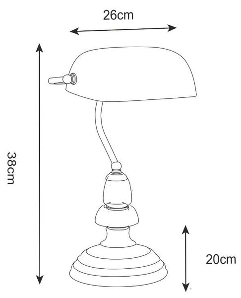 Zuma Line T110810 stolná lampička EDES | 60W E27
