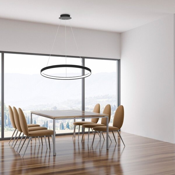 Zuma Line LA0721/1-BK LED závesné stropné svietidlo CIRCLE | 50W integrovaný LED zdroj