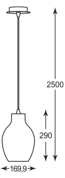 Zuma Line P19066A-D18 závesné stropné svietidlo BRESSO | 60W E27