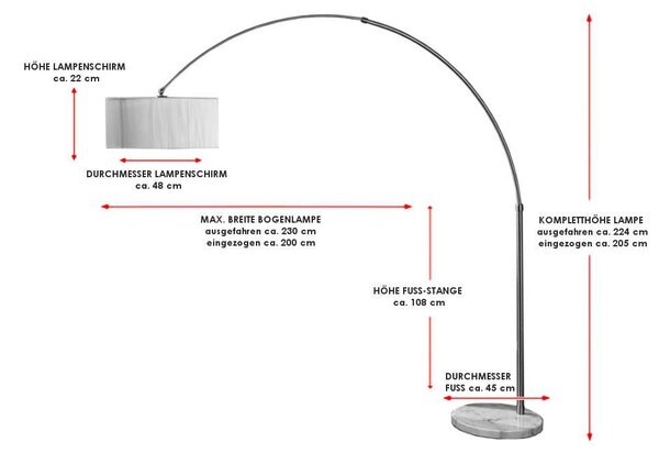 Stojanová lampa Ample biela