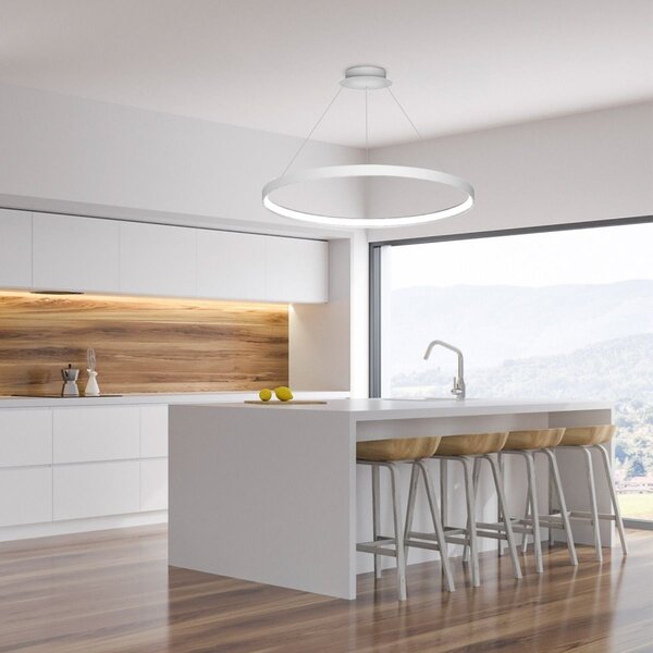 Zuma Line LA0717/1-WH LED závesné stropné svietidlo CIRCLE | 70W integrovaný LED zdroj
