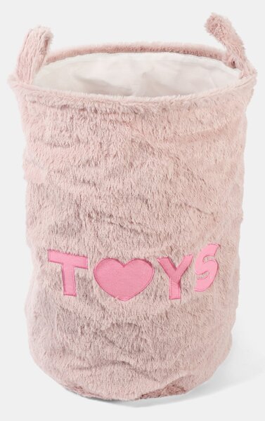 Sinsay - Úložný kôš s nápisom TOYS - pastelová ružová