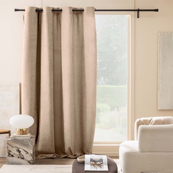 Svetlohnedý záves z materiálu buklé 140x260 cm Winona – douceur d'intérieur