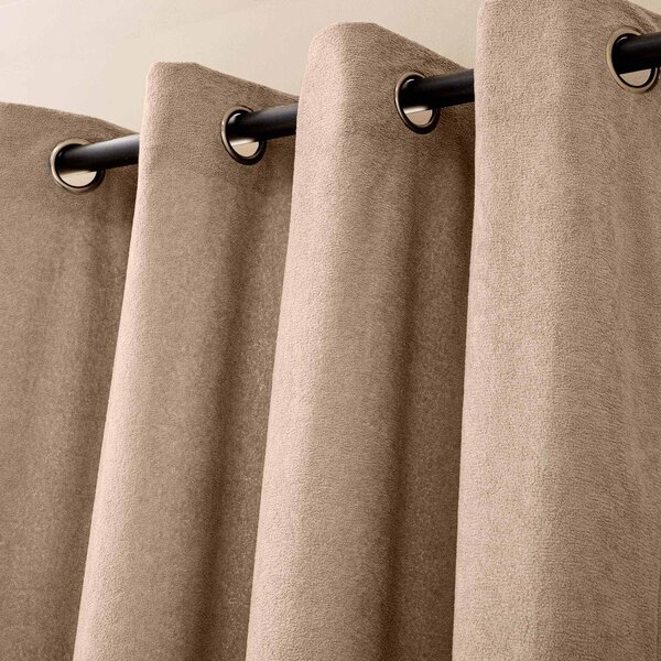 Svetlohnedý záves z materiálu buklé 140x260 cm Winona – douceur d'intérieur