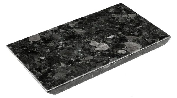Čierny žulový podnos RGE Black Crystal, 20 x 35 cm