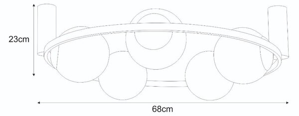 Zuma Line 5009 prisadené stropné svietidlo ORBIT | 40W E27