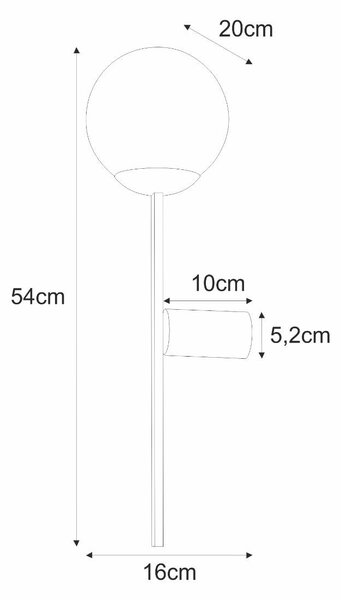 Zuma Line 5001 nástenné svietidlo ORBIT | 40W E27