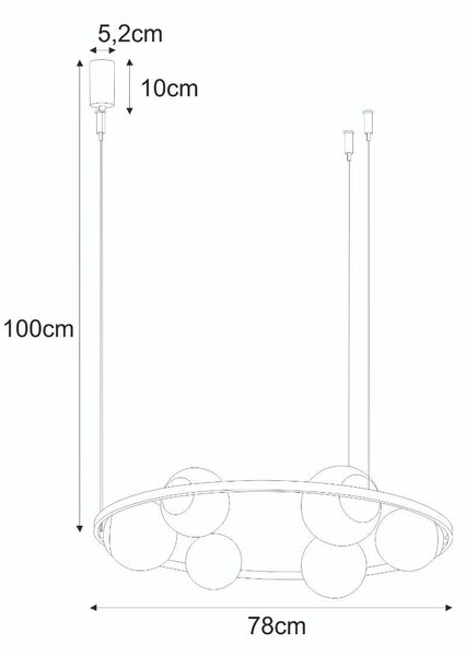 Zuma Line 5007 závesné stropné svietidlo ORBIT | 40W E14/E27