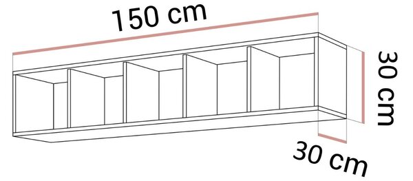 POLICA DAZIO KAŠMÍR 150 cm