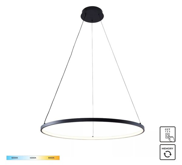 Zuma Line 2023201-BK60 LED závesné stropné svietidlo BRENO | 28W integrovaný LED zdroj | 3000/4000/6000K