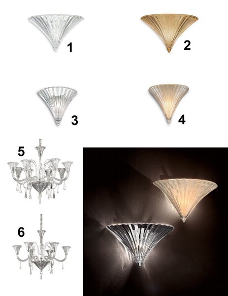 Nástenné svietidlo Ideal lux SANTA 013046 - zlatá