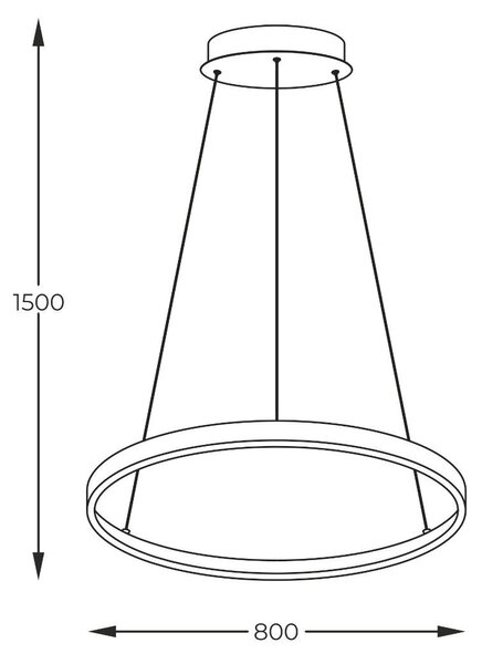 Zuma Line 2023201-BK80 LED závesné stropné svietidlo BRENO | 36W integrovaný LED zdroj | 3000/4000/6000K