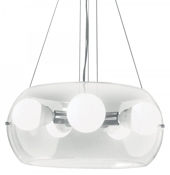 Závesné svietidlo - luster Ideal lux AUDI 016863 - chróm / sklo